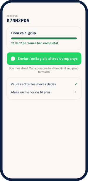 La pantalla de l'hoste: com va el grup